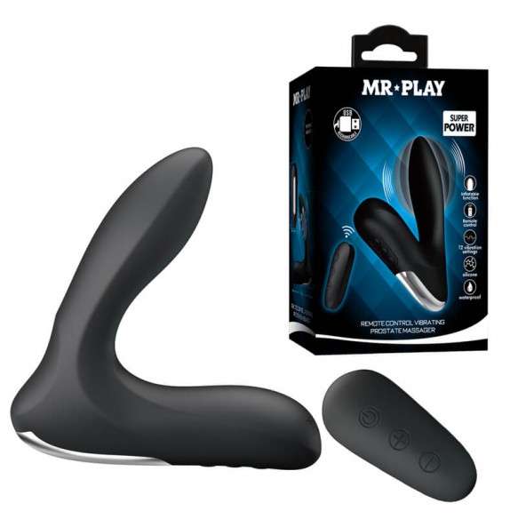 MR PLAY - NASREDDIN Inflatable Vibrating Anal Massager (Chargeable - Black)